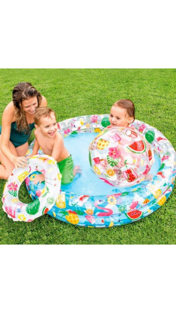 PISCINA SET ARO Y BALON 122*25 REF:59460NP