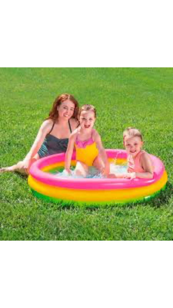 PISCINA INFLABLE ARCO IRIS DE 114x25cm REF:57412NP