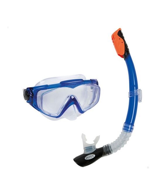 TUBO Y MÁSCARA BUCEO INTEX SILICONE AQUA