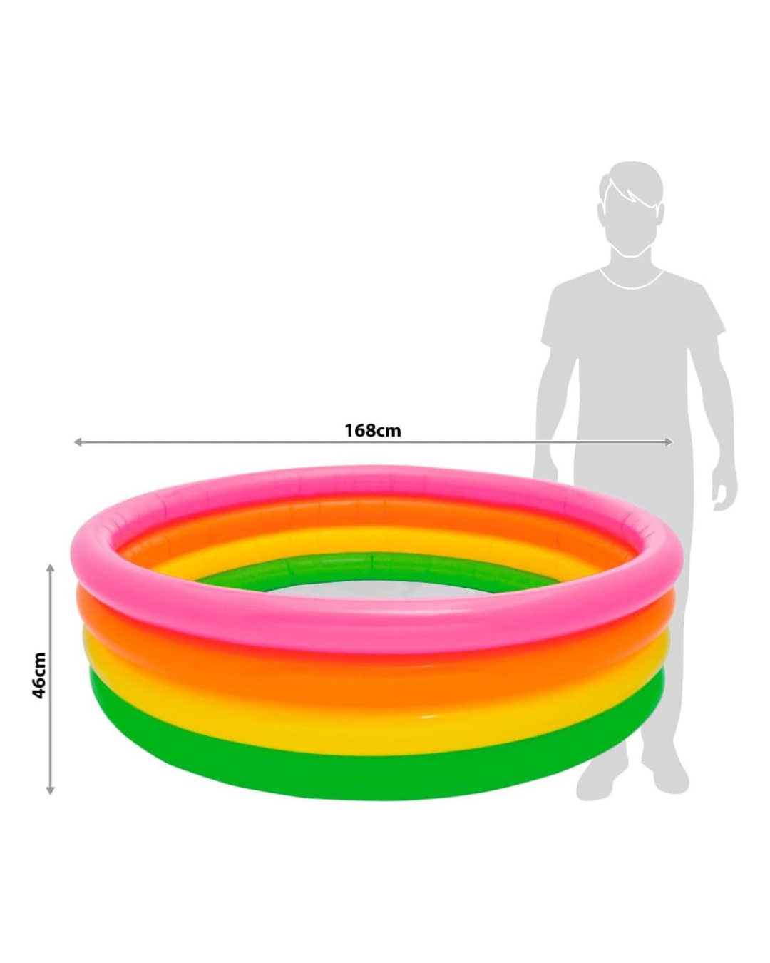 PISCINA INFLABLE ARCO IRIS