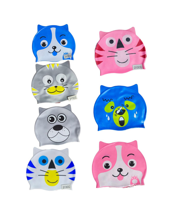 GORRO DE NATACIÓN ESTAMPADO DE GATOS