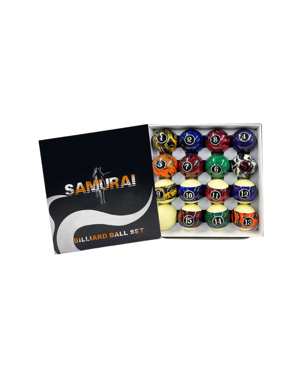 SET DE BOLAS DE BILLAR SAMURAI VETEADA