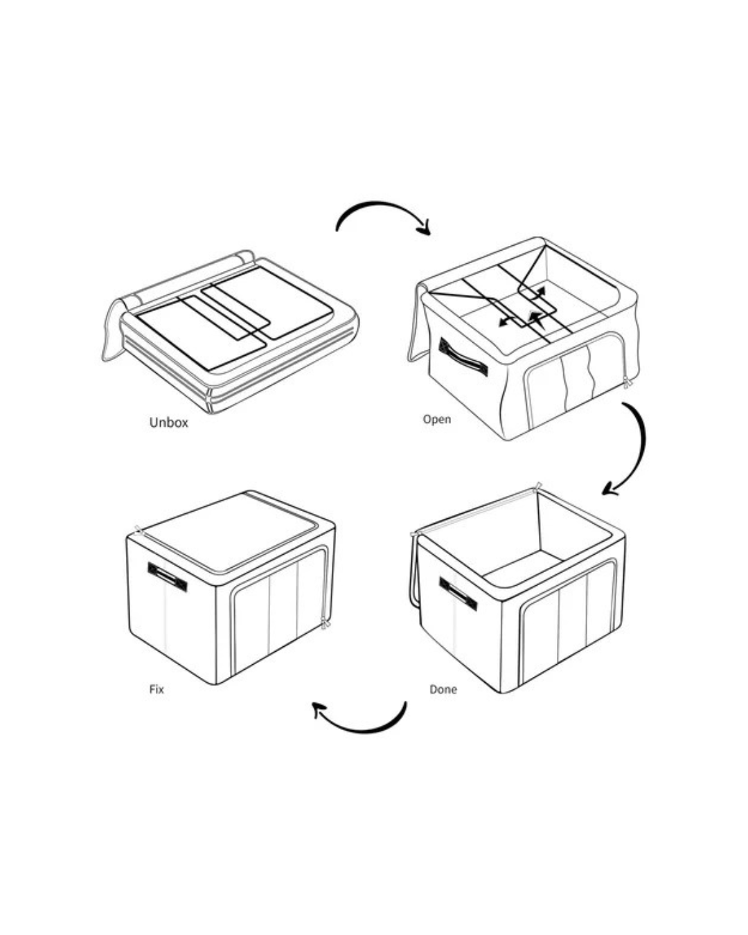 CAJA DE ALMACENAMIENTO DE TELA