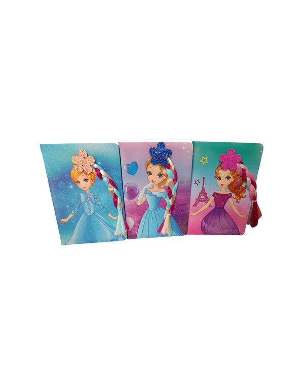 LIBRETA DE PRINCESAS CON CABELLO
