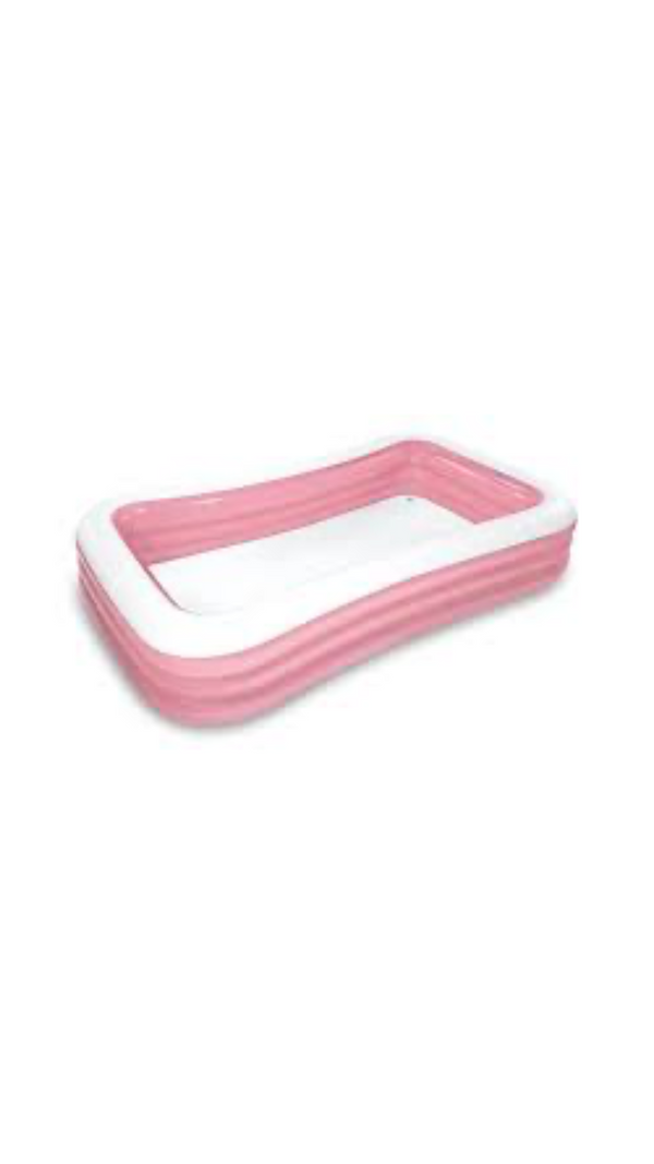 PISCINA INFLABLE RECTANGULAR ROSADA 305*183*56 REF:58487NP